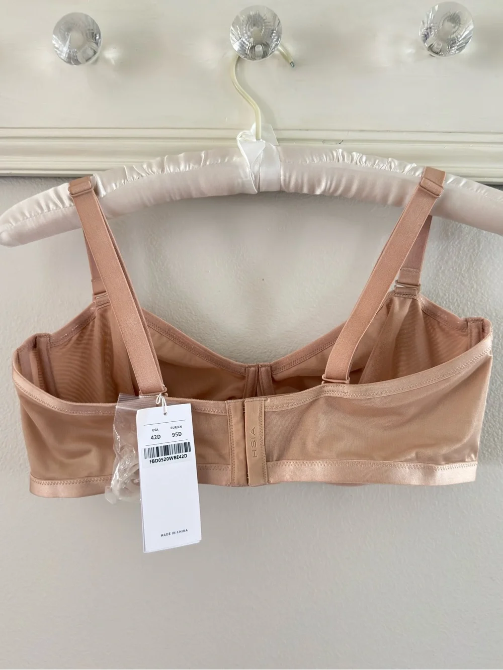 HSIA FBD0520 Bella Convertible sheer Strapless Bra - Natural Beige Nude Size 42D